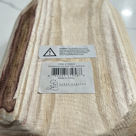 Paulownia Single Handle Bowl natural wood | Entryway Bowl for Keys - Picture 6 of 7